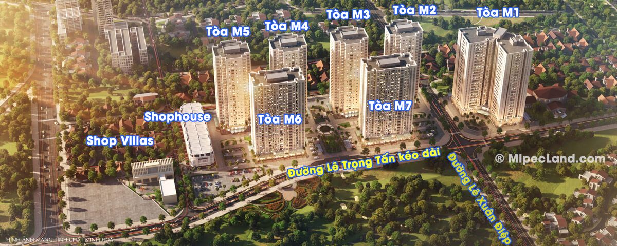 Cần cho thuê căn hộ 2 ngủ 2 wc đồ cơ bản tại chung cư Mipec City View, Kiến Hưng, Hà Đông