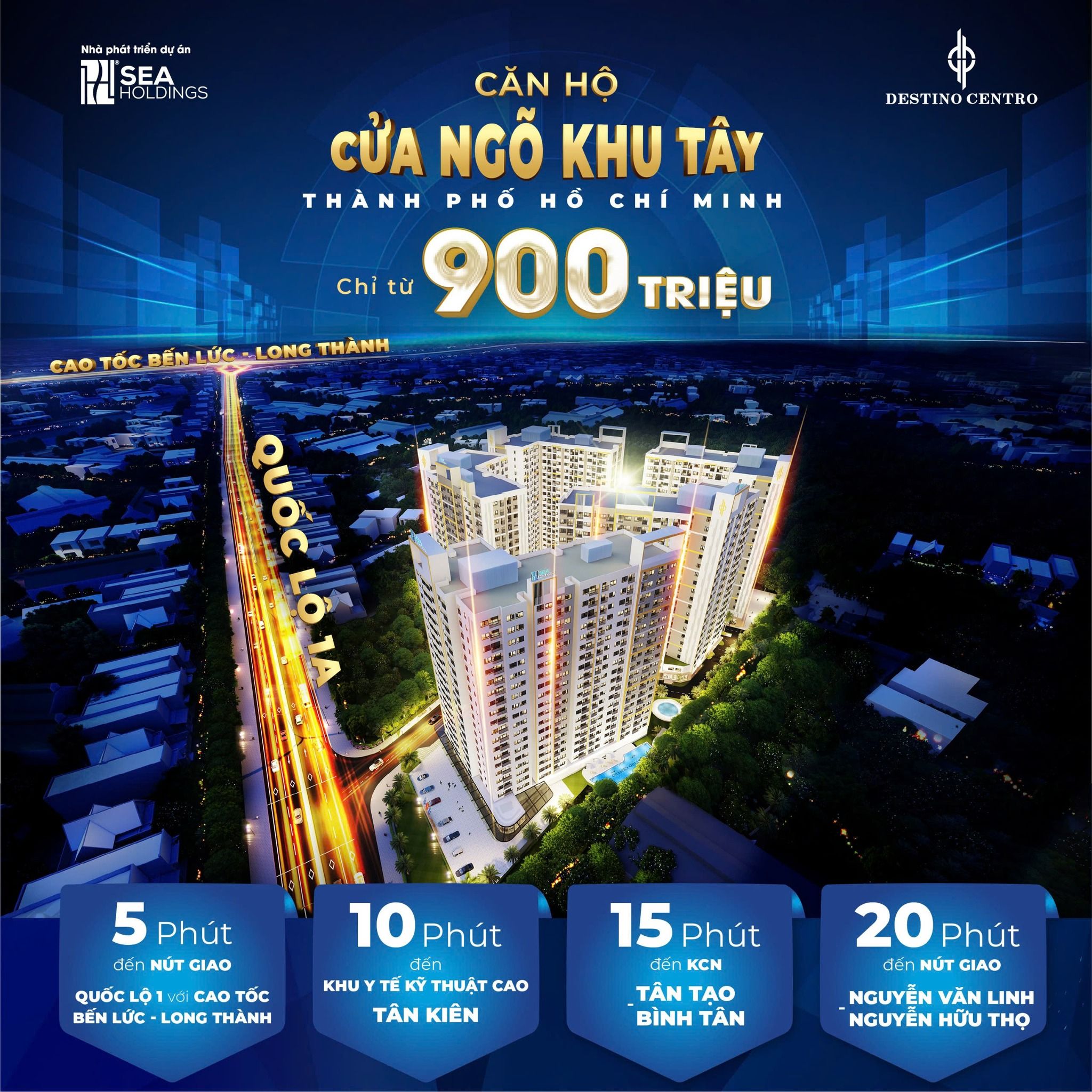 Thanh toán 49tr/đợt sở hữu ngay căn hộ mặt tiền Quốc lộ 1A, kèm nhiều ưu đãi hấp dẫn