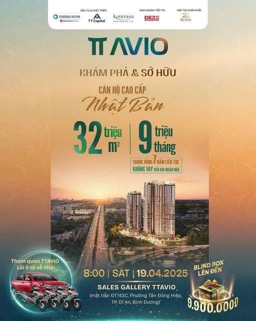 Sở Hữu Căn Hộ Chuẩn Nhật Tt Avio – Chỉ Từ 9 Triệu/tháng! 