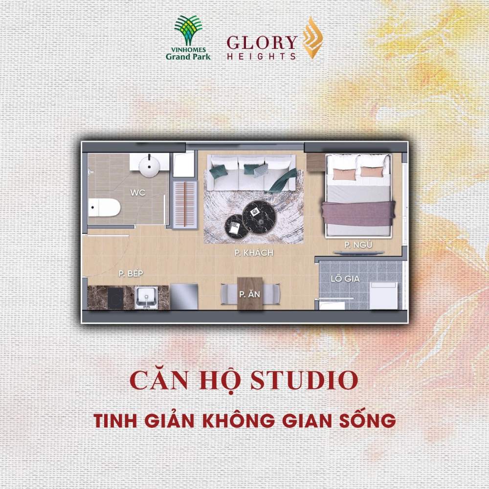 Cần Sang Căn Hộ Studio tại Glory High, 30m2