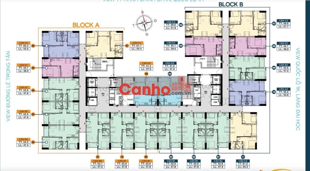 Bán nhanh căn hộ Bcons Polaris 2PN 2WC giá 2t6 NH hỗ trợ 70%