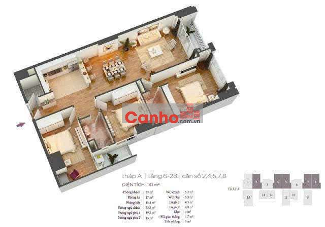SỞ HƯU NGAY CĂN HỘ 120M, HỒ GƯƠM PLAZA TRUNG TÂM HỒ GƯƠM. 6.3TỶ