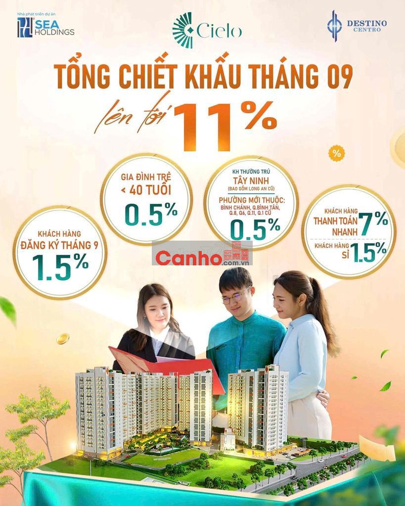 Siêu phẩm căn hộ - 46m2- 2 PN- Destino Centro- Bình Chánh