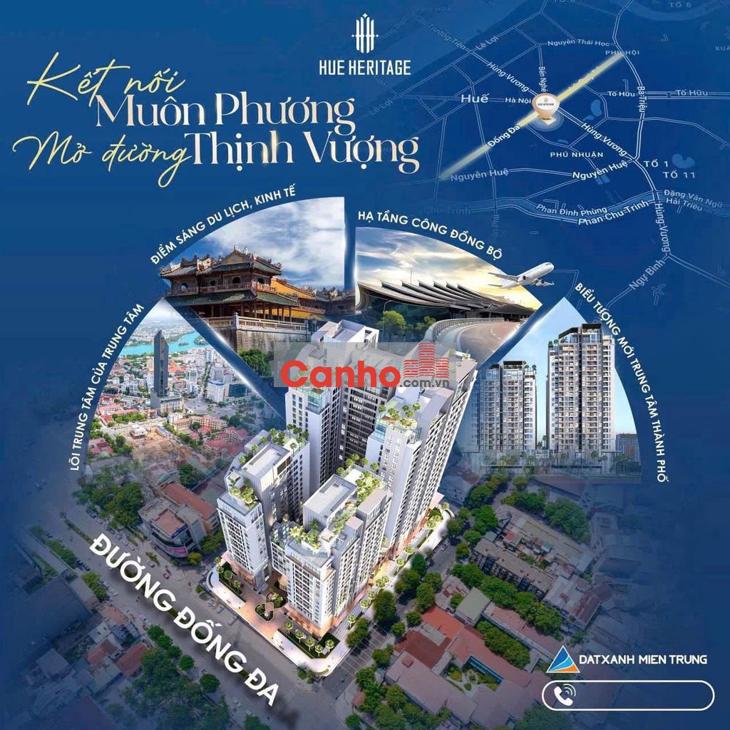 Căn hộ trung tâm thành phố Huế, 3PN dự án Hue Heritage