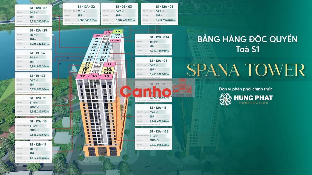 Quỹ căn 1PN, 2PN, 3PN view sông sở hữu chỉ với 25%, 0% lãi suất 30 thg