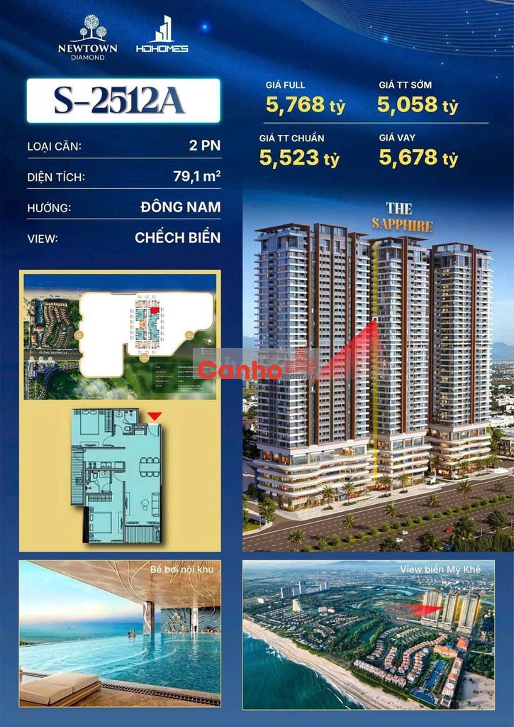 GIA CHỦ CẦN BÁN GẤP CĂN 2PN ,VIEW BIỂN, SỞ HỮU LÂU DÀI
