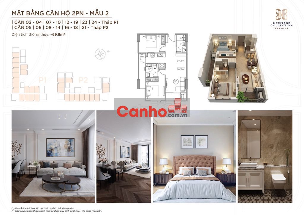 Căn hộ 69,6m2 2PN tại TT Vinh(cũ), Nghệ An