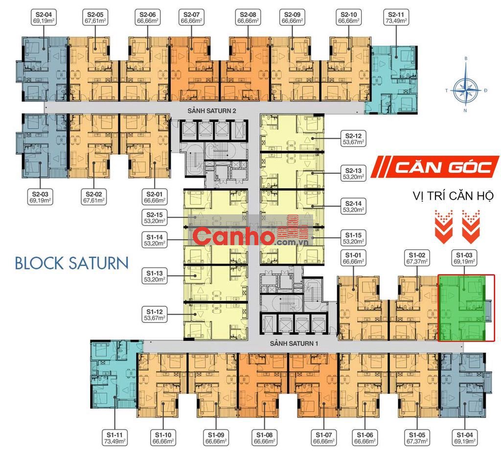Chính chủ bán căn hộ 69m2, 2PN, Q7 Riverside Complex, căn góc siêu đẹp