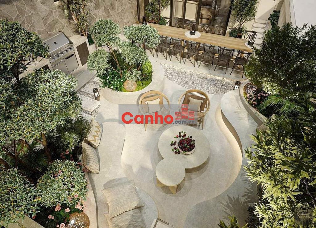 Penhouse có sân vườn, 284m2 4PN giá 24ty net tại Sunrise City quận 7.
