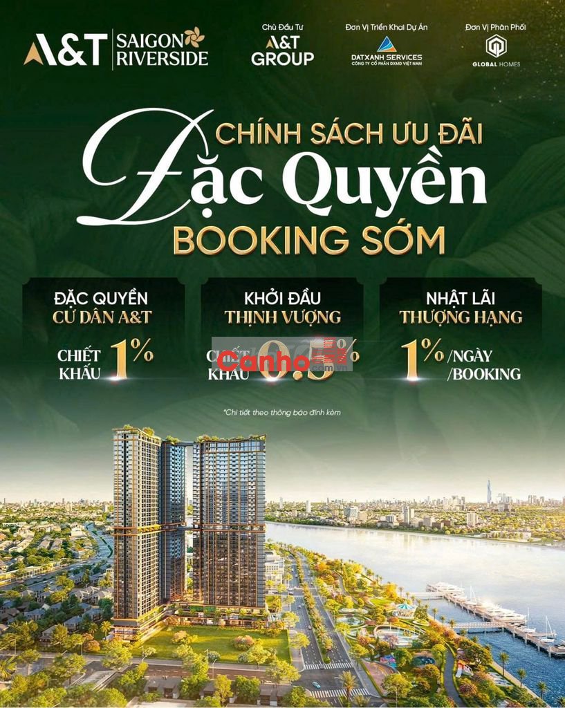 Căn hộ A&T thanh toán 400.tr 2027. nhận nhà thanh toán tiếp