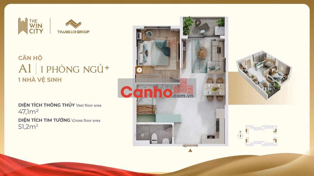 CHỈ 179 TRIỆU, SỞ HỮU CĂN HỘ THE WIN CITY - GÓP 10 TRIỆU - GẦN TP.HCM