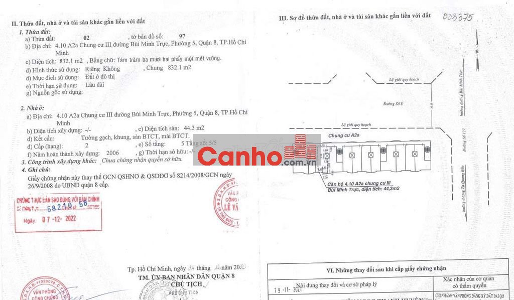 Kẹt tiền bán gấp chung cư 1PN, 1,4 tỷ, 44,3m2 tại Bùi Minh Trực SHR