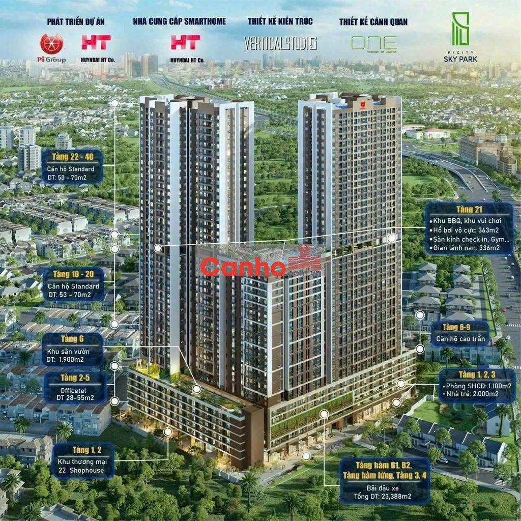 Sky Park , 2PN 60m2 mặt tiền QL1A , P.Dĩ An