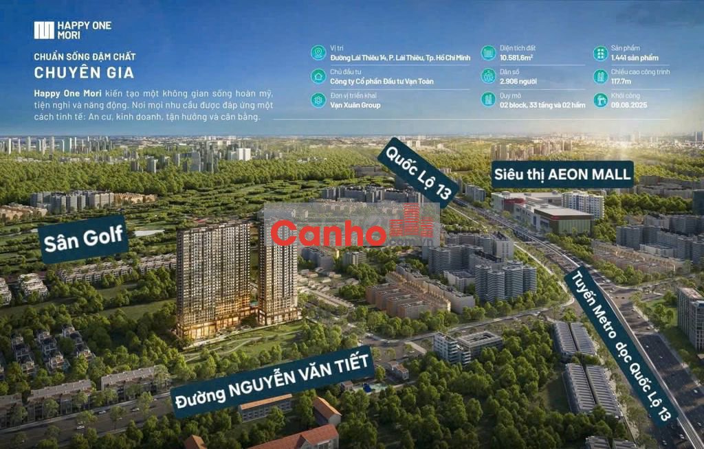 Chính thức nhận booking Happy One Mori Bình Dương hồ Chí Minh