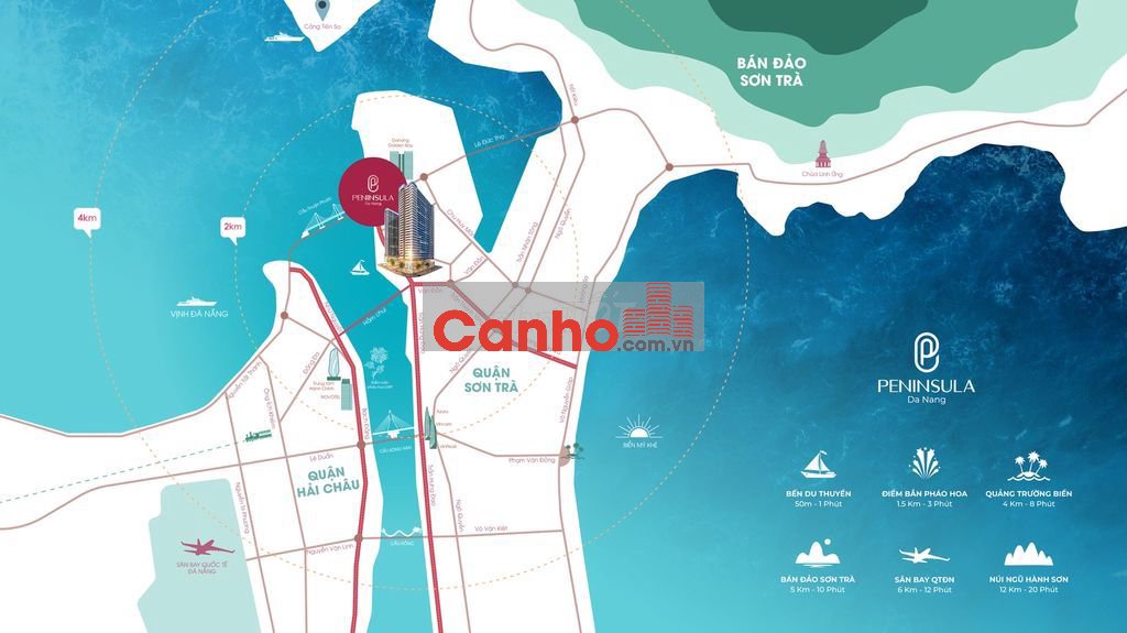 Bán căn 2PN Peninsula Đà Nẵng,view trực diện sông Hàn,giá chỉ từ 4,Xtỷ