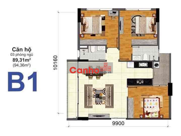 Bán gấp căn hộ Chung cư Bộ Công An 3PN 2WC 95m giá 7,2 tỷ