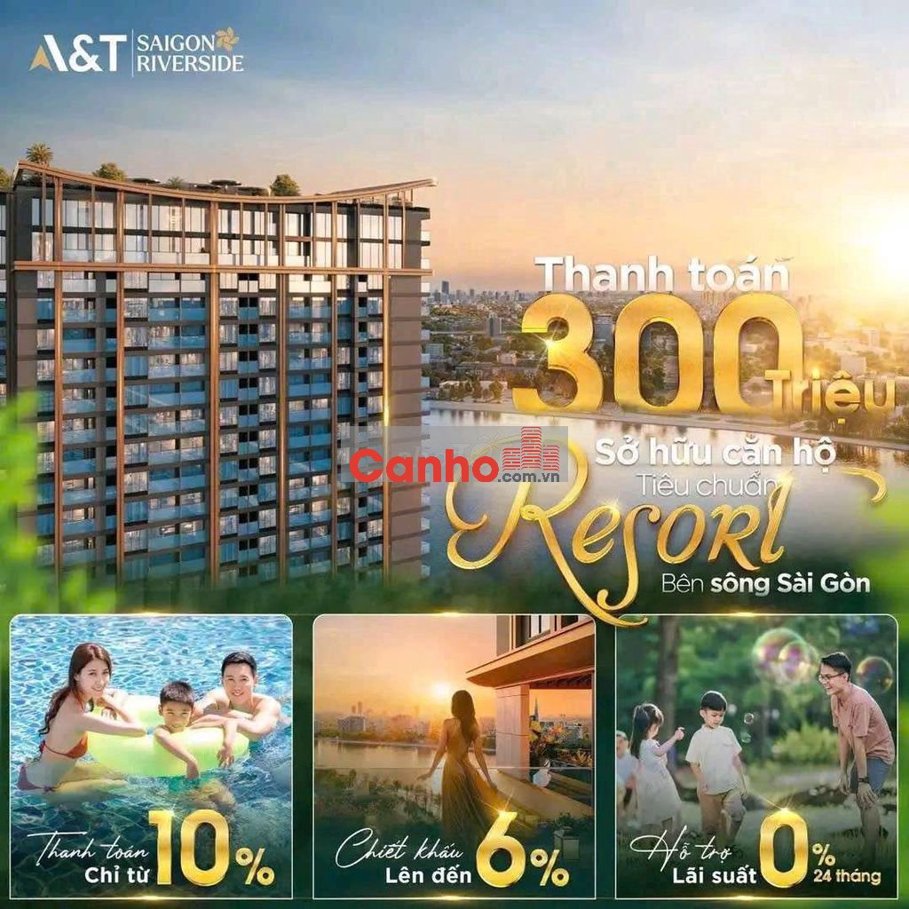 Căn hộ bên sông Sài Gòn A&T Sài Gòn Riverside
