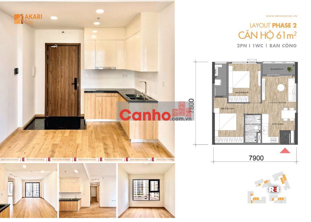 Chính chủ cần bán GẤP 2PN 1WC Chung cư AKari Nam Long - 3,8 tỷ sổ sẵn