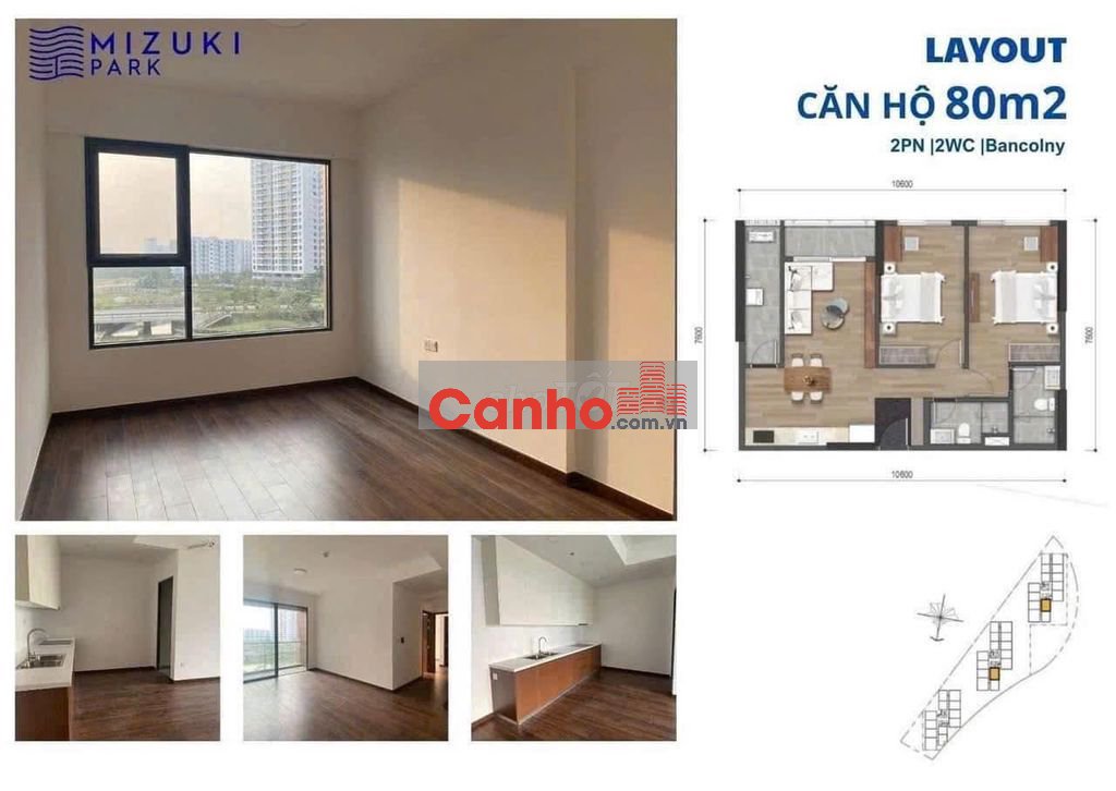 CẦN BÁN NHANH CĂN 80M2 MP678 MIZUKI PARK - view kênh đào- đã có sổ