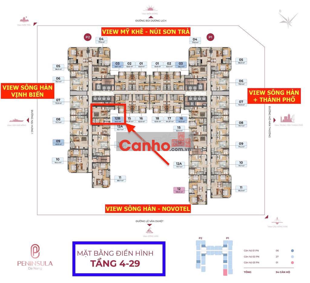 BÁN CĂN 1PN VIEW SÔNG HÀN -PHÁO HOA PENINSULA DA NANG - FULL NỘI THẤT