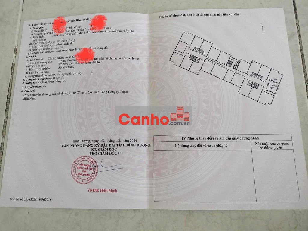 Cần bán gấp căn 2PN 1WC 47m2 giá cực tốt chung cư Tecco Home