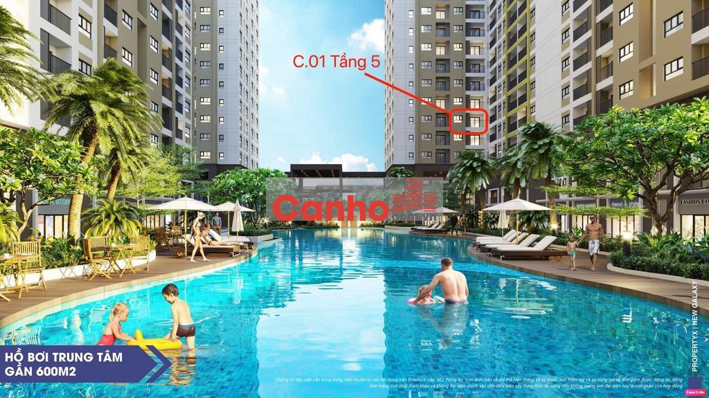 Chính chủ bán LỖ căn hộ mã C.05.01 New Galaxy Dĩ An, hồ bơi, sát LĐH