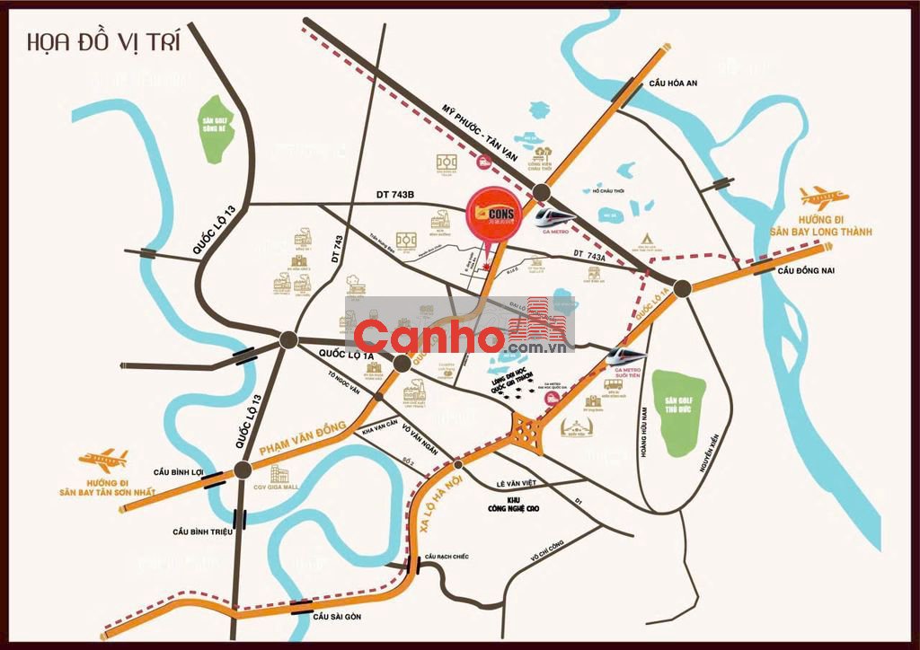 BCONS ASAHI - 1 PN,2 PN,3PN ( 39M2- 75M2 ),CK 4%, NH vay 80%