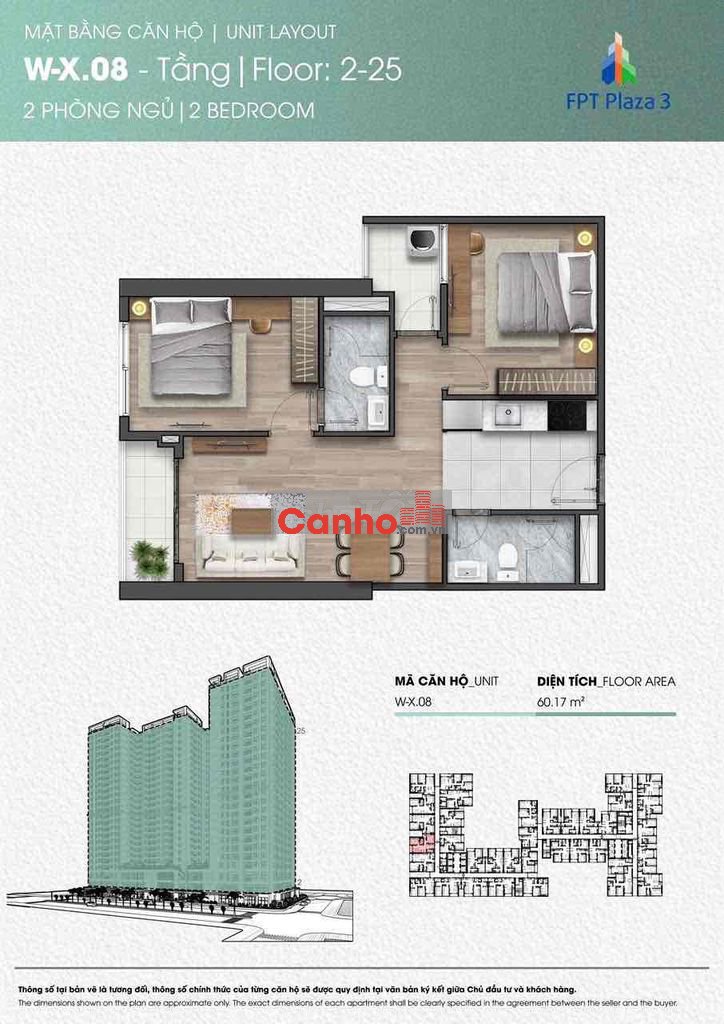 Cần bán nhanh căn 2pn view thành phố tầng cao Plaza3