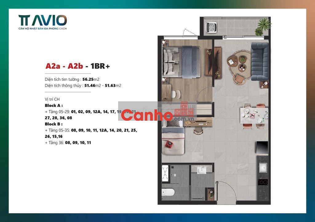 TT Avio Căn Hộ Nhật Bản Đa Phong Cách