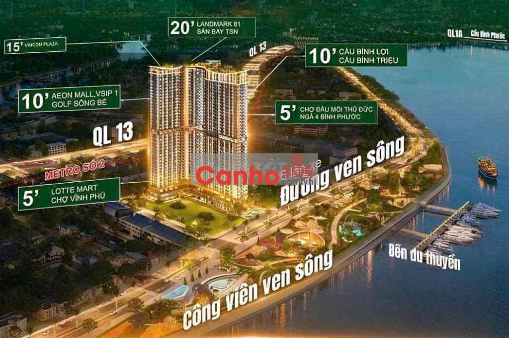 CĂN HỘ VIEW SÔNG SÀI GÒN MẶT TIỀN QL13 BÀN GIAO NT CAO CẤP