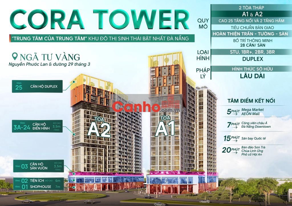 CĂN GÓC 3PN/ 78.9M2 VIEW BIỂN VÀ PHÁO HOA TẠI PHÒNG NGỦ - CORA TOWER