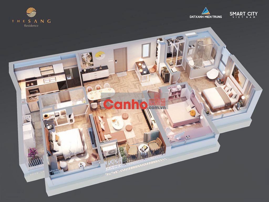 Căn hộ 3PN dự án The Sang Residence view biển Mỹ Khê Đà Nẵng