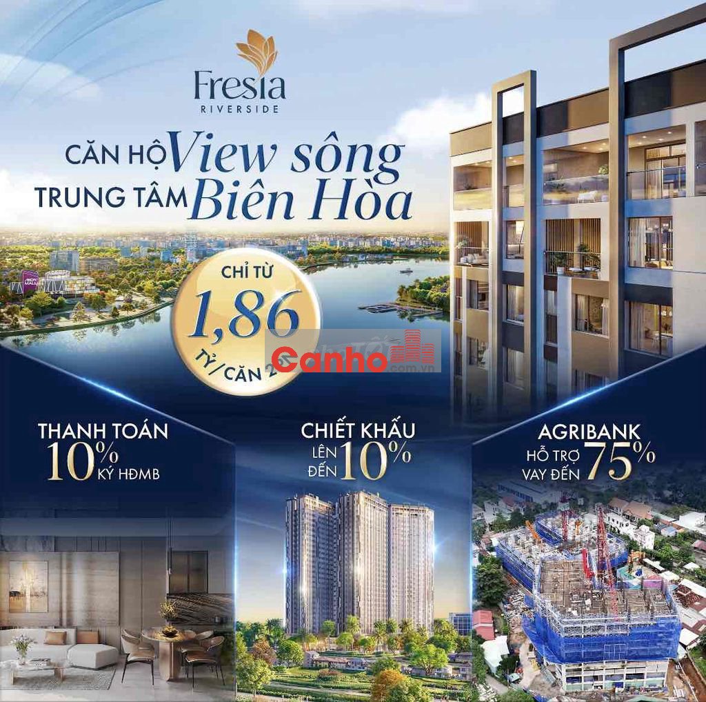 Bán CH Cao Cấp Fresia Riverside, TT 10% Ký HĐMB, NH Hỗ Trợ Vay 75%