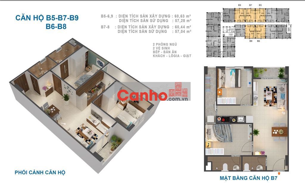 Căn hộ hoàn thiện 60m2 2PN Tân Ninh - TT 30% nhận nhà