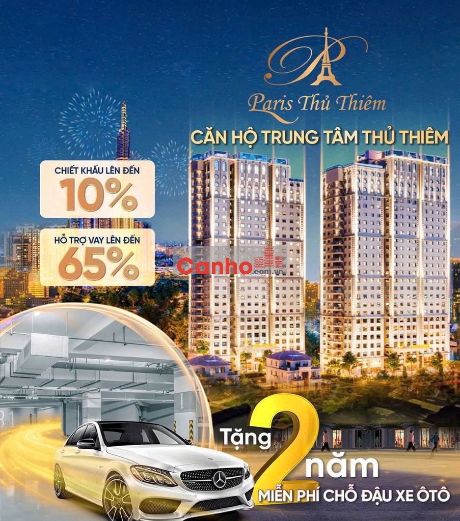 Bán căn hộ 2PN Paris Hoàng Kim (Quận 2). Giá 6,350 tỷ. Nhận nhà ngay