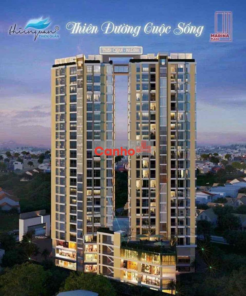 Căn hộ 2PN 60m2 View ngoài - Chung cư Thiên Quân Marina Plaza Cần Thơ