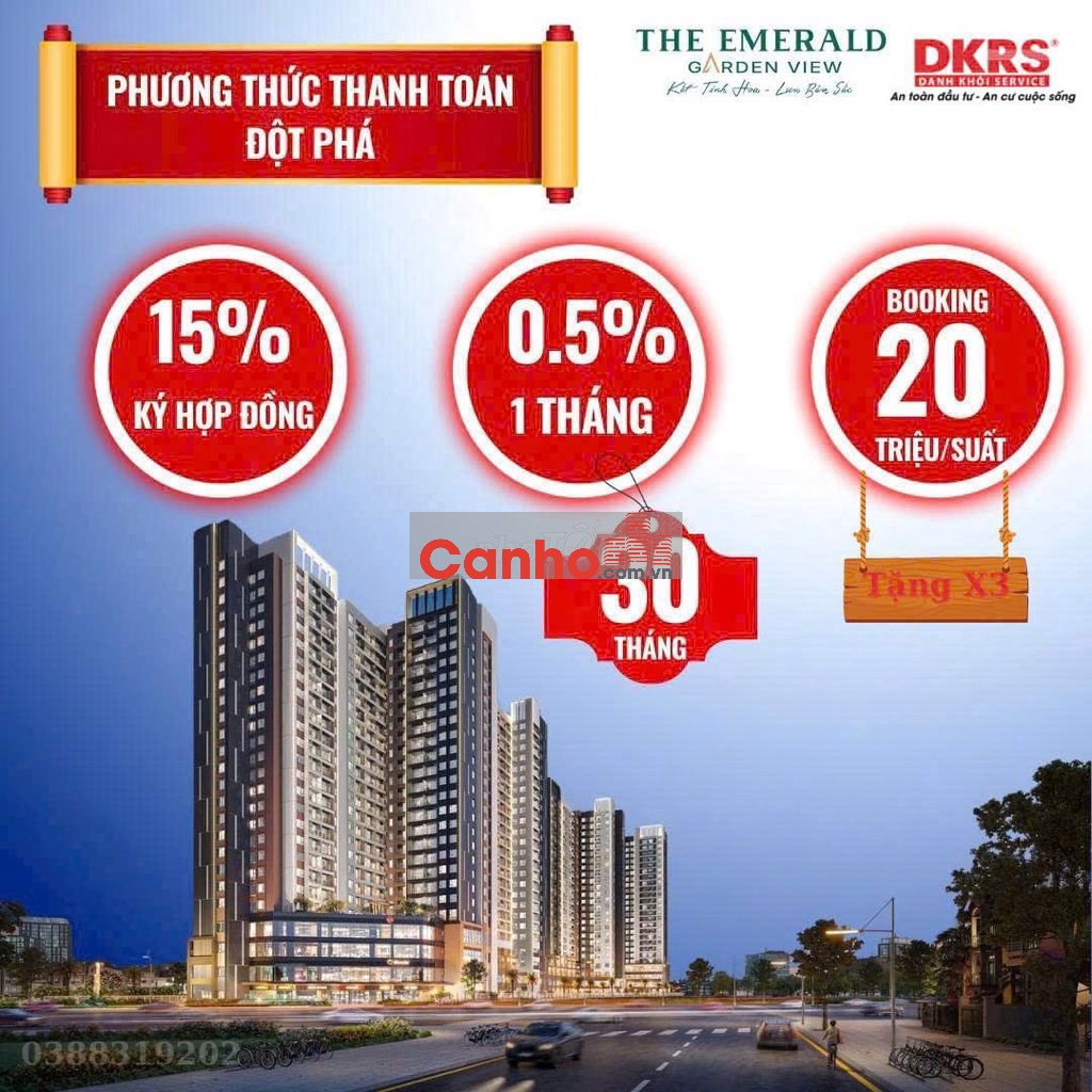 Căn Studio 40m2 mặt tiền NCT- Thuận An, The Emeral Garden View