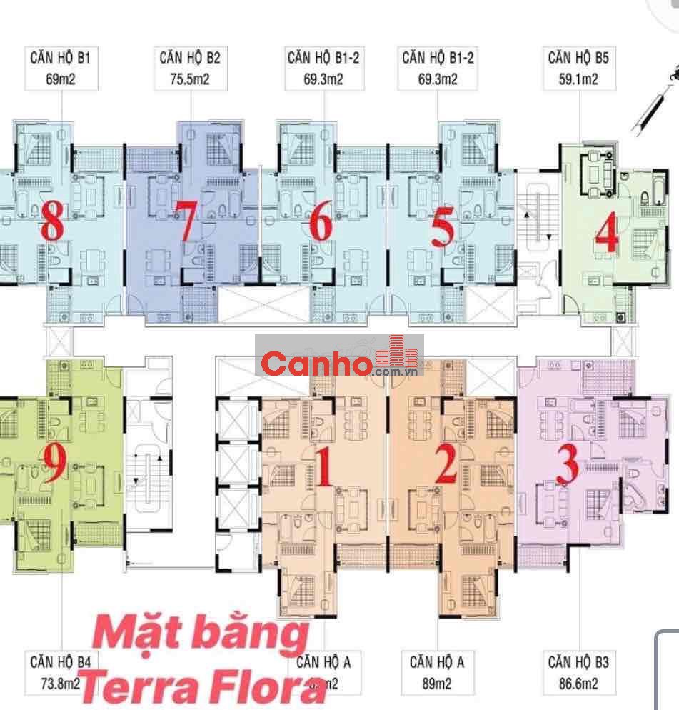 chủ bán gấp căn hộ 89m2 sổ hồng riêng giá 2,25 ti