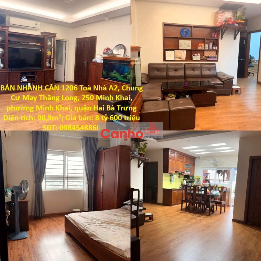 CHÍNH CHỦ CẦN BÁN NHANH CĂN 1206 Toà Nhà A2, Chung Cư May Thăng Long