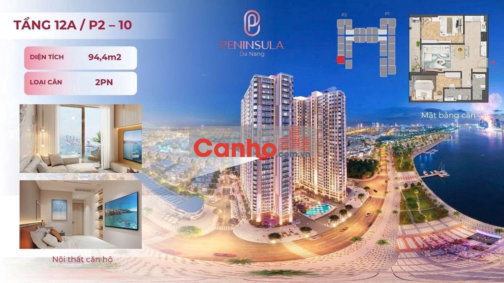 BÁN CĂN GÓC 2PN CAO CẤP VIEW TRỰC DIỆN SÔNG HÀN VÀ VỊNH THUẬN PHƯỚC