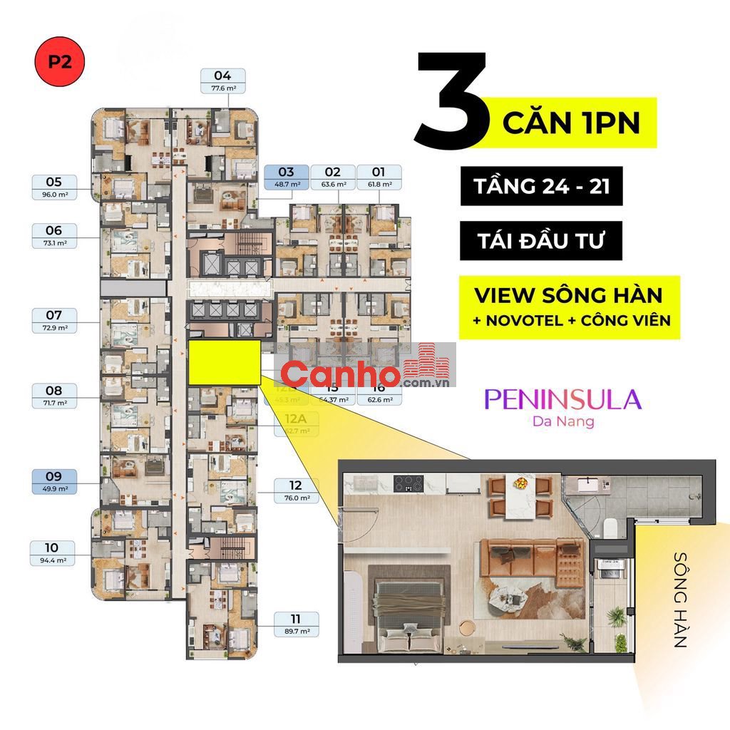 BÁN NHANH - CĂN 1PN VIEW SÔNG HÀN & PHÁO HOA GIÁ CHỈ TỪ 2.8 TỶ - HOT