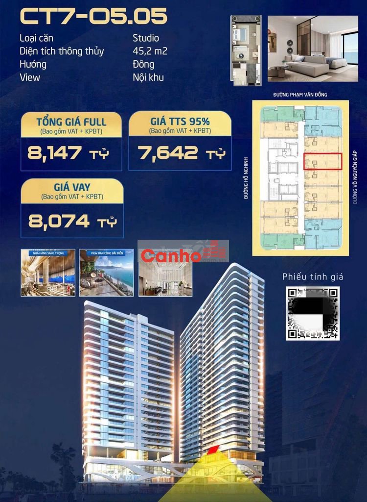 Rổ hàng VIP độc quyền căn hộ mặt biển Đà Nẵng sở hữu lâu dài