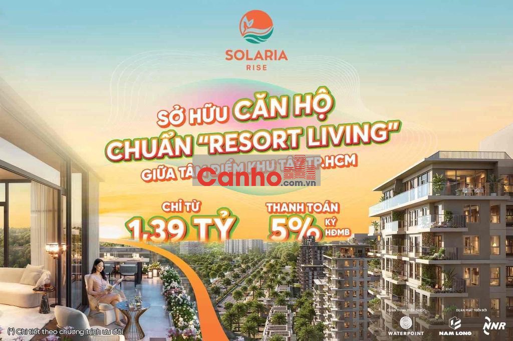 CHỈ HƠN 1TỈ SỞ HỮU NGAY CĂN HỘ NGHỈ DƯỠNG WATERPOINT SOLARIA. TT 2 NĂM