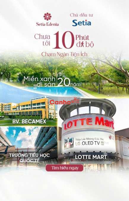 Chào Bán Căn hộ Cao Cấp SETIA EDENIA Khu Đông HCM (Thuận An)