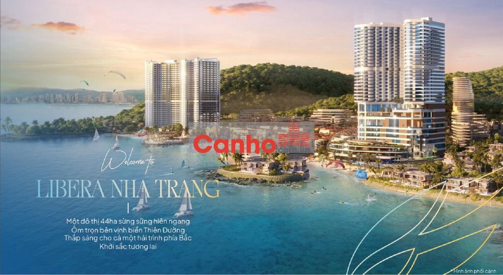 cặp căn hộ toà nhà Sanhome Libera Nha Trang, trực diện biển.