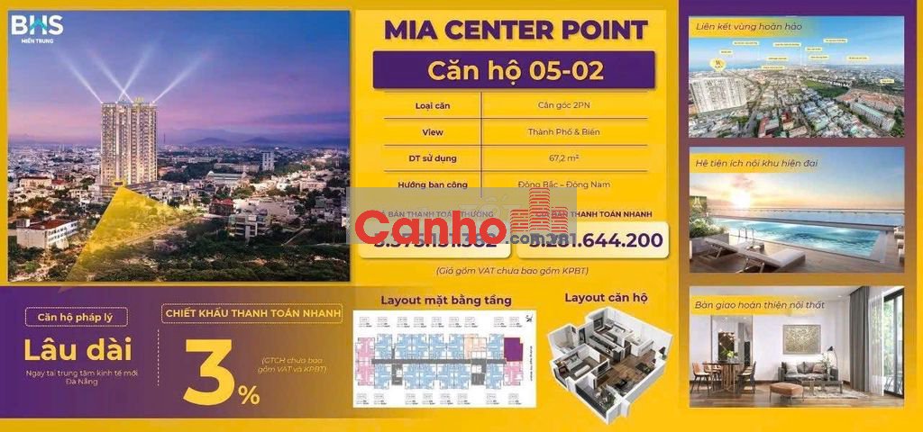 Cần bán căn góc view biển,giá chỉ nhỉnh 3ty