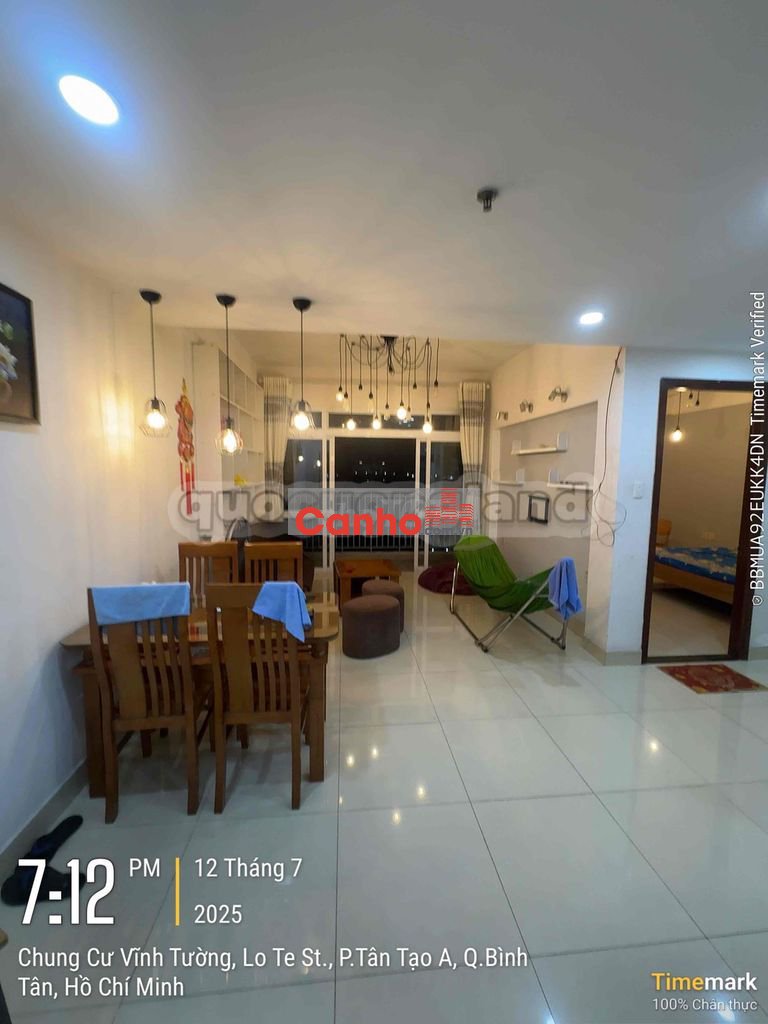 Chung cư Vĩnh Tường Chợ Bà Hom Bình Tân 95m2. 2pn 2wc 3bancon 2,5 T TL