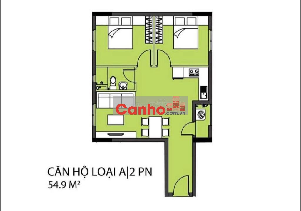 Bán căn hộ 2pn 1wc Dt 55m2 khu Topaz celadon city Tân Phú