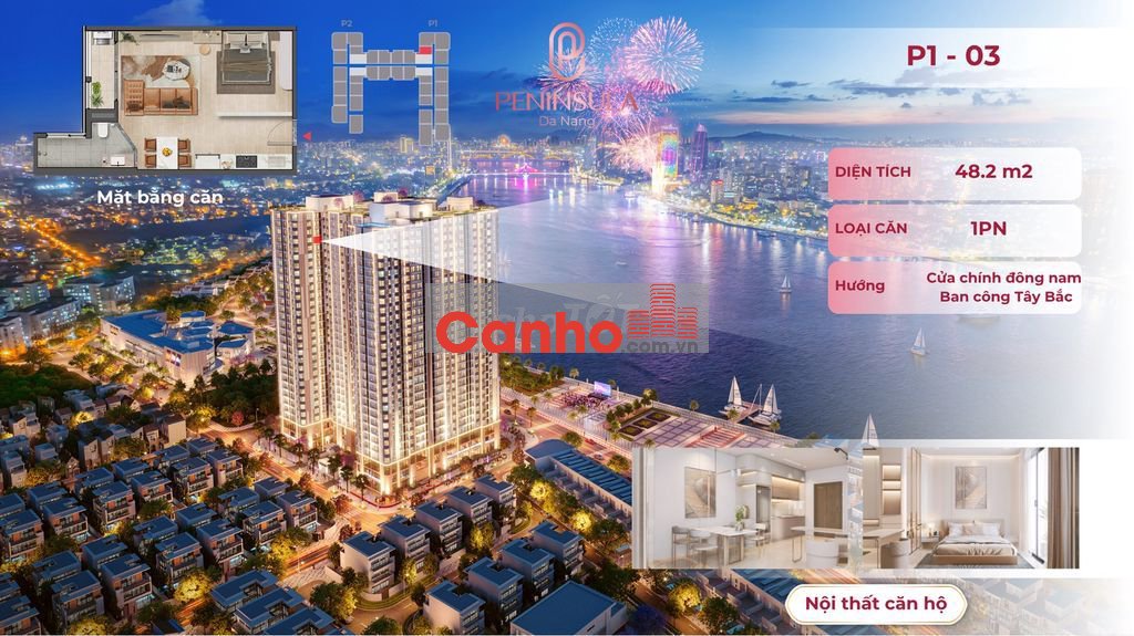 CHÍNH CHỦ CẮT LỖ BÁN NHANH CĂN 1 NGỦ TẦNG 23 –VIEW BIỂN & SƠN TRÀ HIẾM