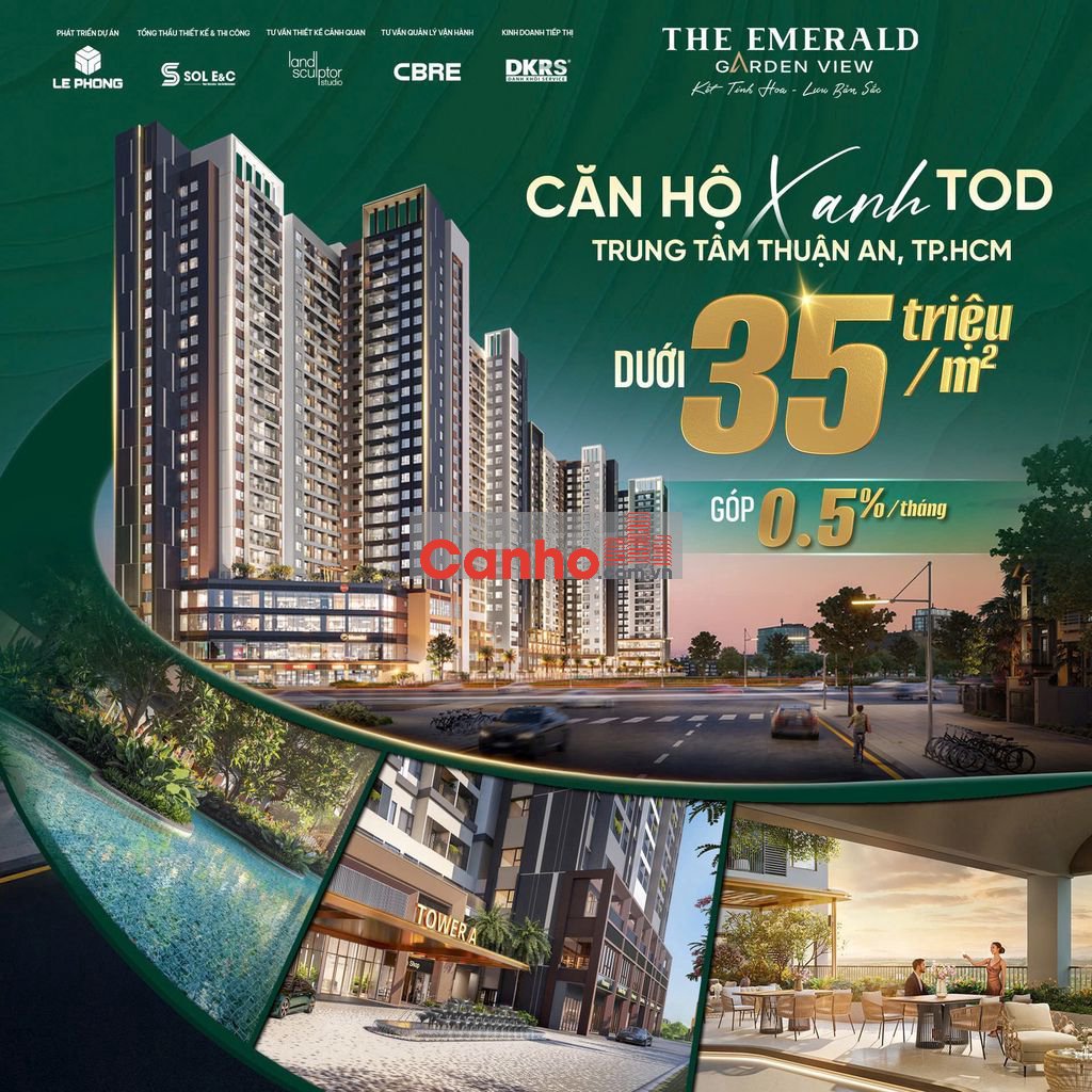 CĂN HỘ DƯỚI 35TR/M2 ĐỘC QUYỀN THE EMERALD GARDEN VIEW, THÀNH PHỐ HCM